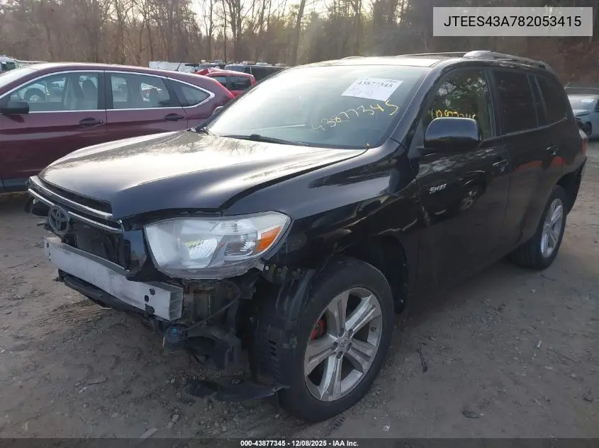 JTEES43A782053415 2008 Toyota Highlander Sport