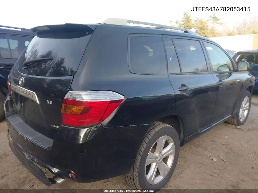 JTEES43A782053415 2008 Toyota Highlander Sport