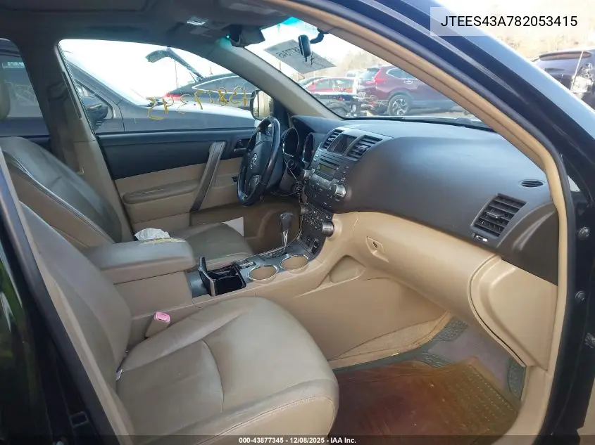 JTEES43A782053415 2008 Toyota Highlander Sport