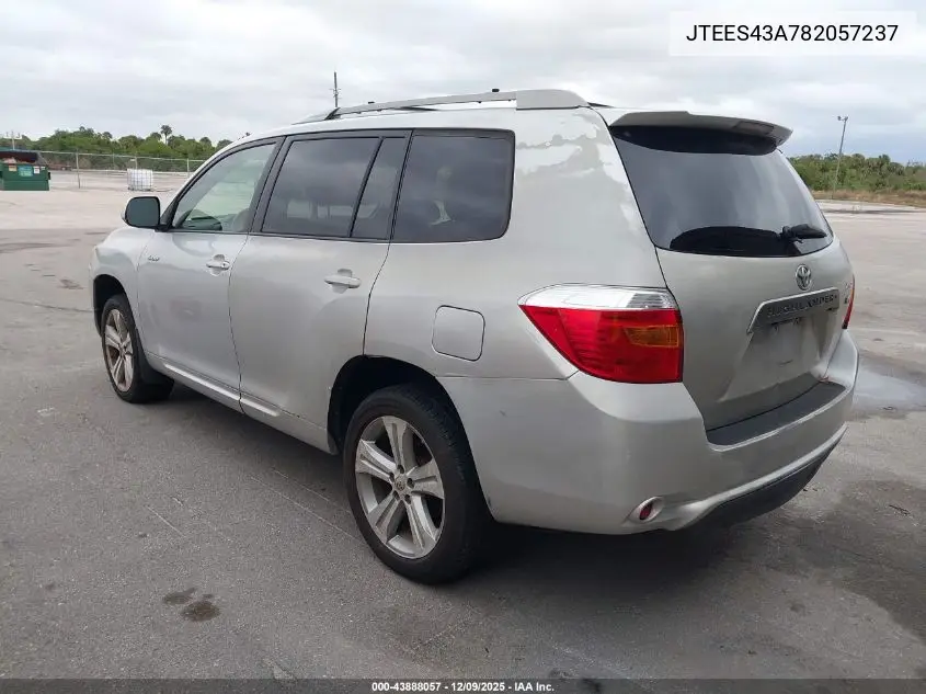 JTEES43A782057237 2008 Toyota Highlander Sport