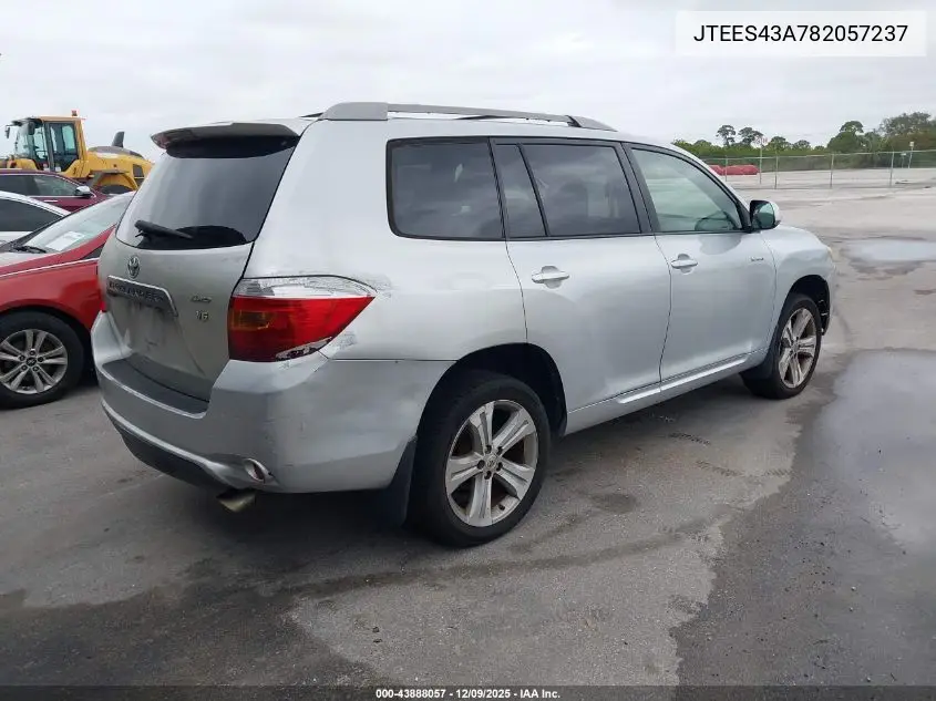 JTEES43A782057237 2008 Toyota Highlander Sport
