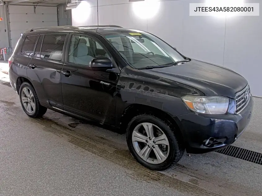 JTEES43A582080001 2008 Toyota Highlander Sport