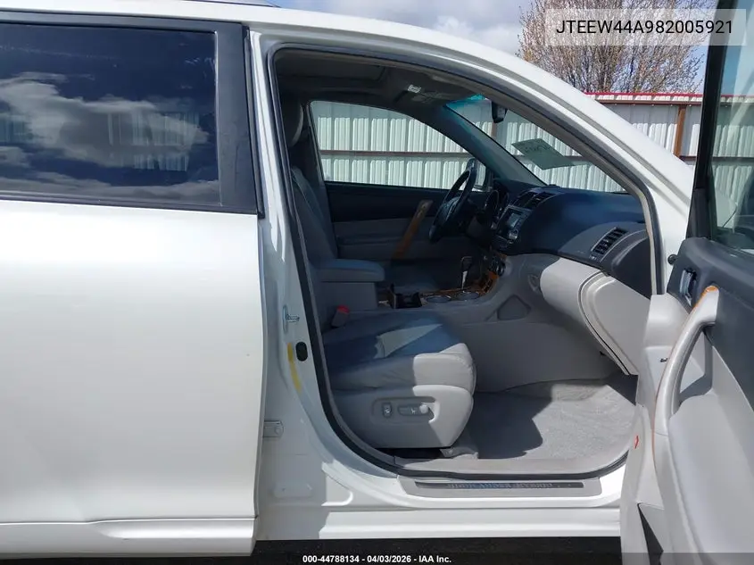 JTEEW44A982005921 2008 Toyota Highlander Hybrid Limited