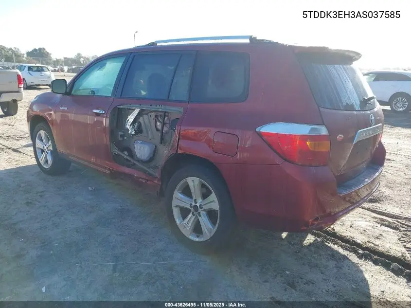 5TDDK3EH3AS037585 2010 Toyota Highlander Limited V6