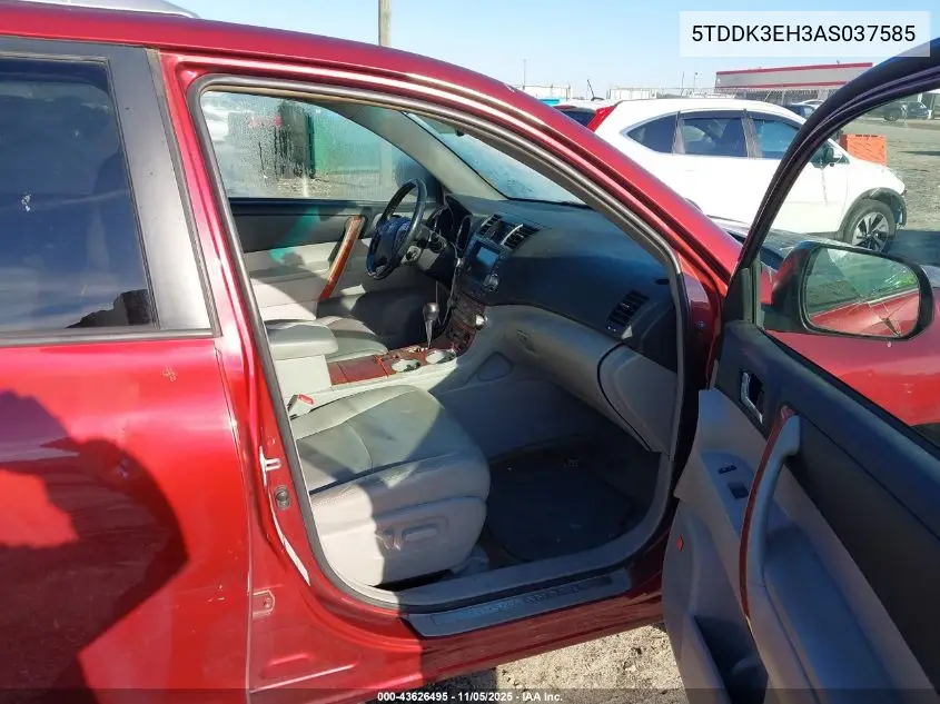 5TDDK3EH3AS037585 2010 Toyota Highlander Limited V6