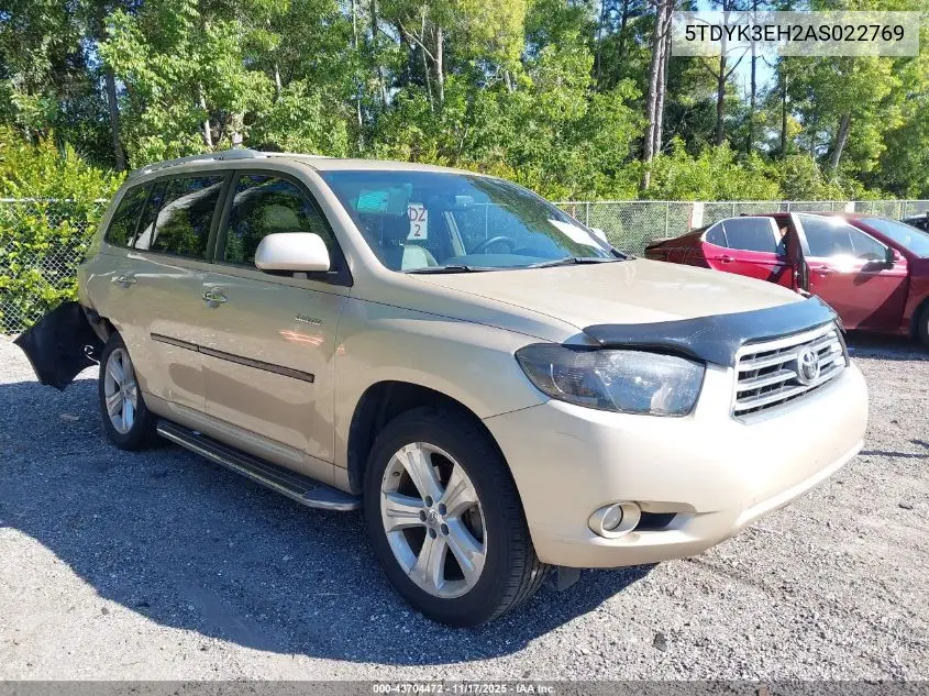 5TDYK3EH2AS022769 2010 Toyota Highlander Limited V6