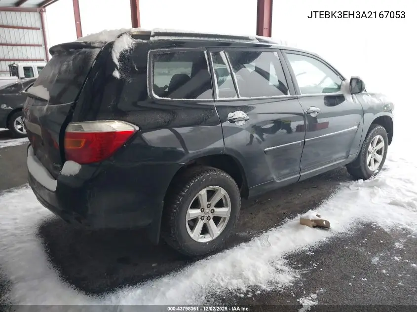 JTEBK3EH3A2167053 2010 Toyota Highlander Base V6