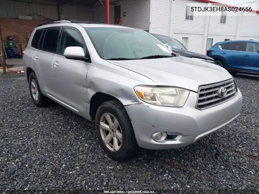 5TDJK3EH8AS024656 2010 Toyota Highlander Se V6