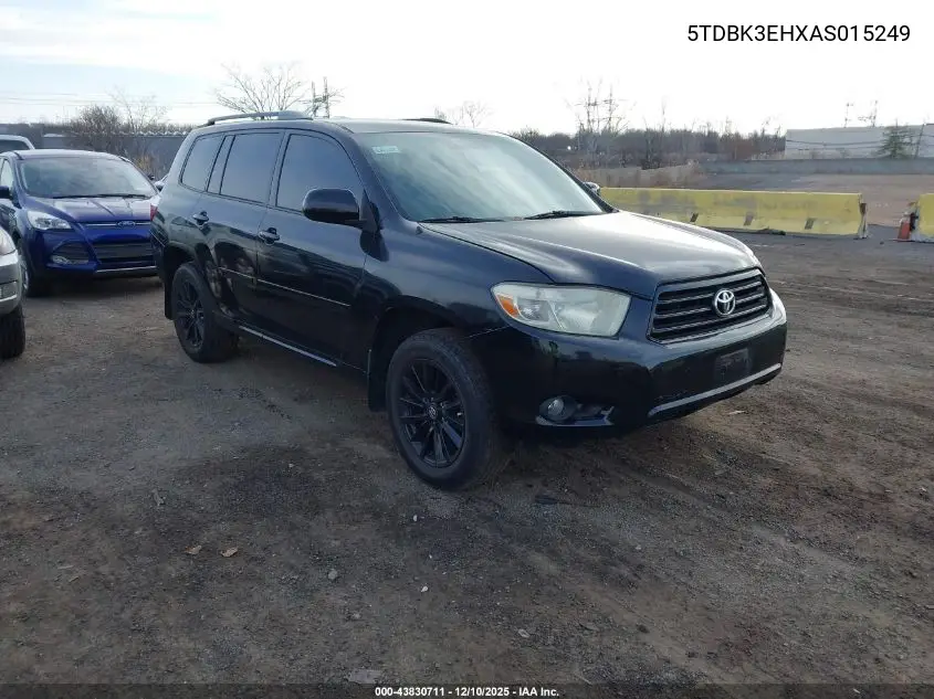 5TDBK3EHXAS015249 2010 Toyota Highlander Base V6