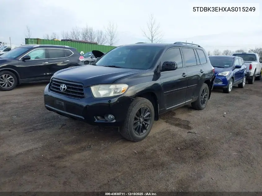 5TDBK3EHXAS015249 2010 Toyota Highlander Base V6