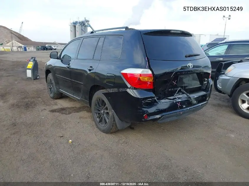 5TDBK3EHXAS015249 2010 Toyota Highlander Base V6