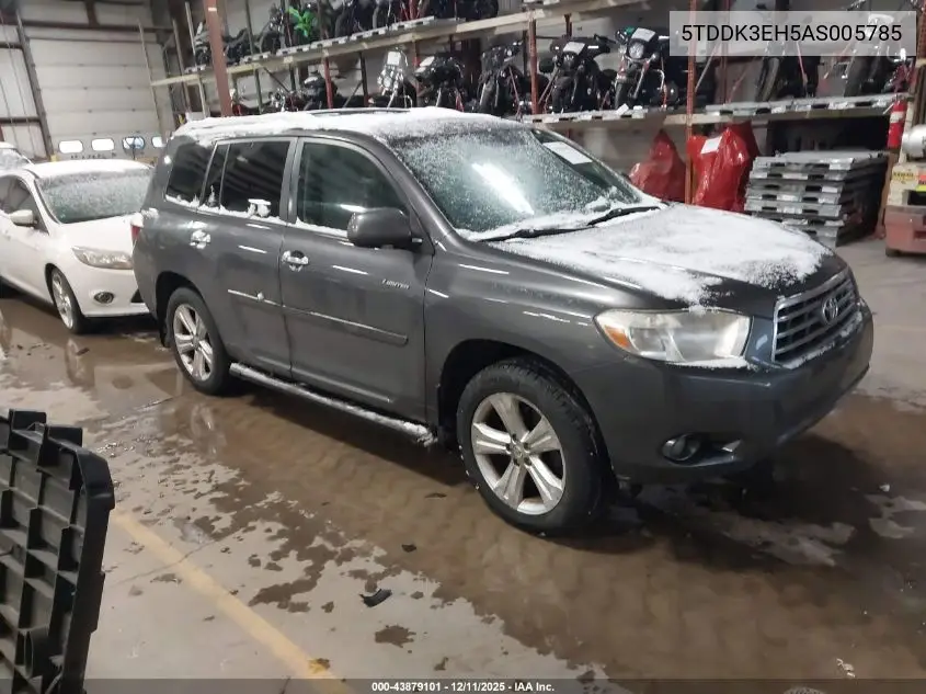5TDDK3EH5AS005785 2010 Toyota Highlander Limited V6