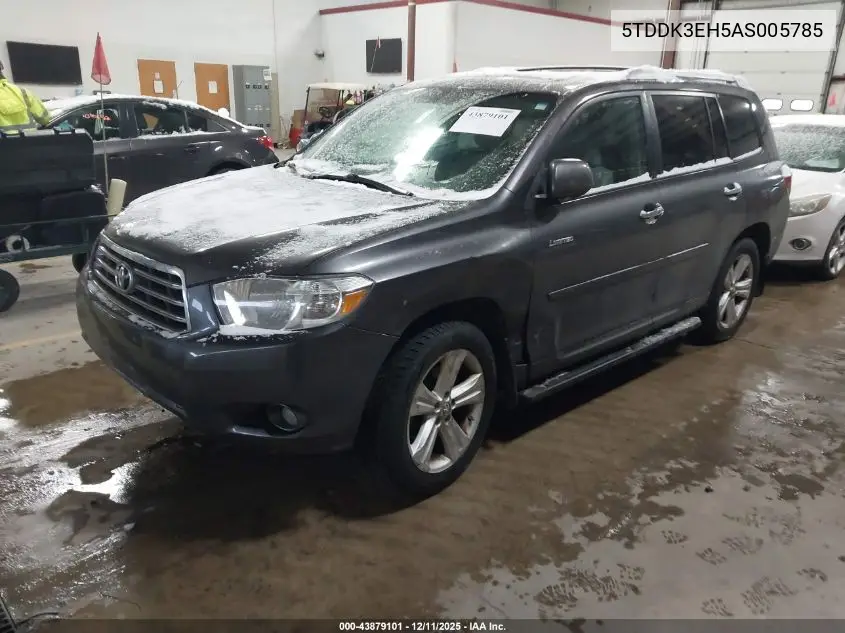 5TDDK3EH5AS005785 2010 Toyota Highlander Limited V6