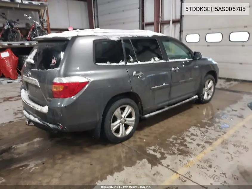 5TDDK3EH5AS005785 2010 Toyota Highlander Limited V6