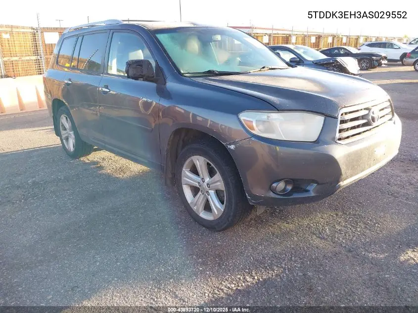 5TDDK3EH3AS029552 2010 Toyota Highlander Limited V6