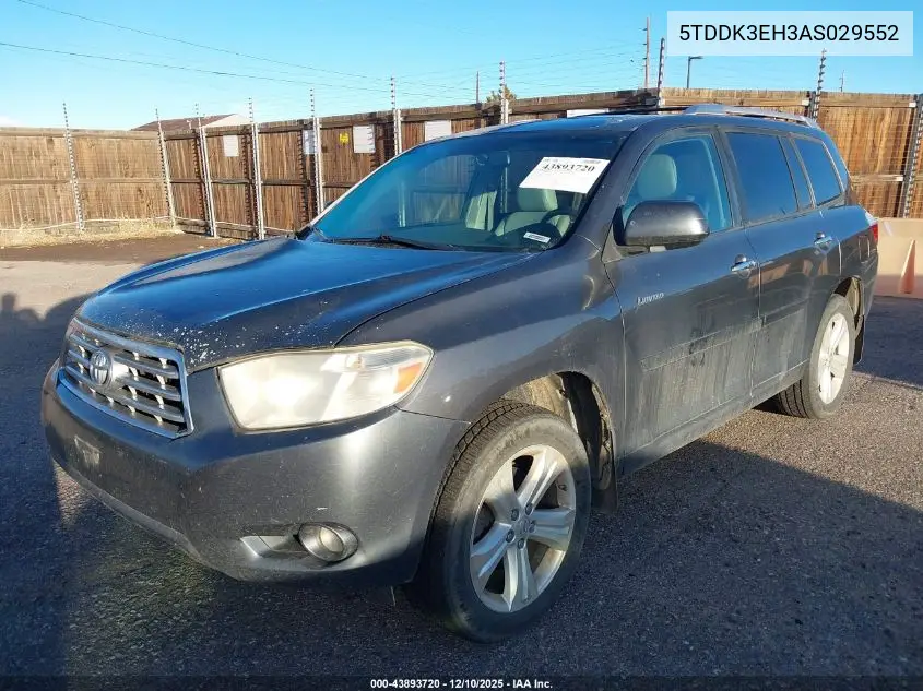 5TDDK3EH3AS029552 2010 Toyota Highlander Limited V6