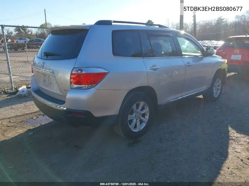 5TDBK3EH2BS080677 2011 Toyota Highlander Base V6
