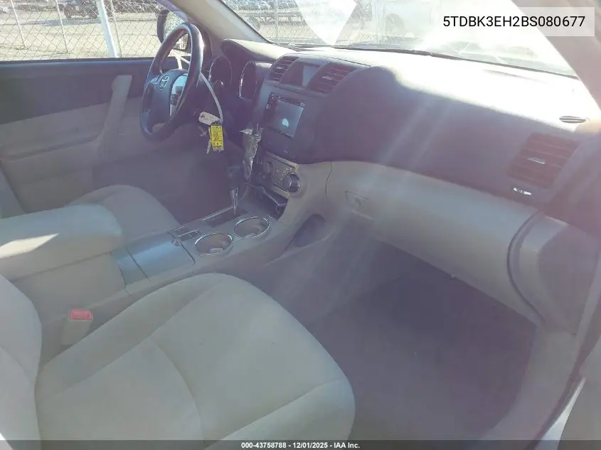 5TDBK3EH2BS080677 2011 Toyota Highlander Base V6