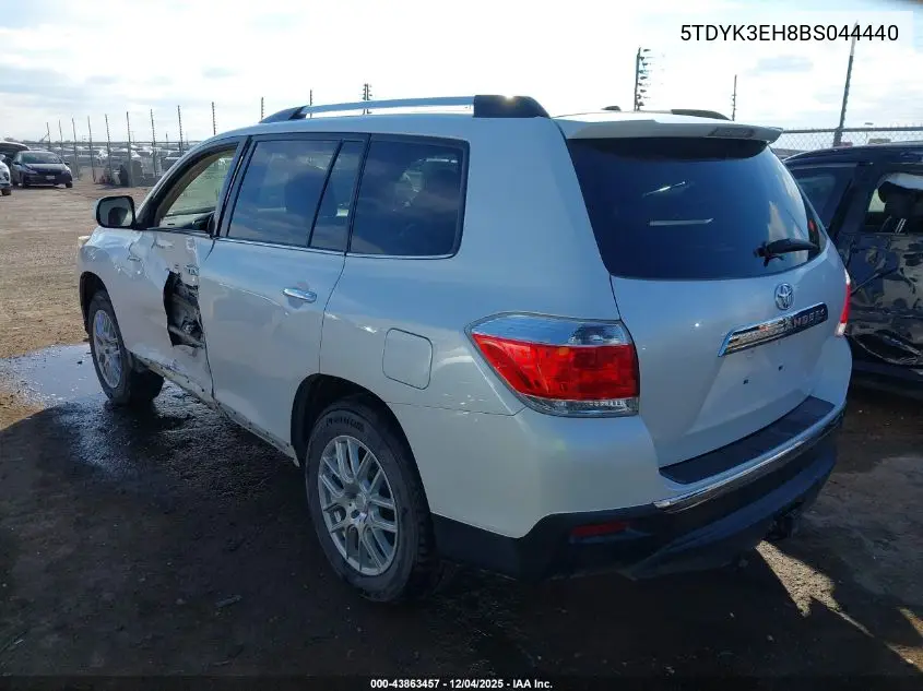 5TDYK3EH8BS044440 2011 Toyota Highlander Limited V6