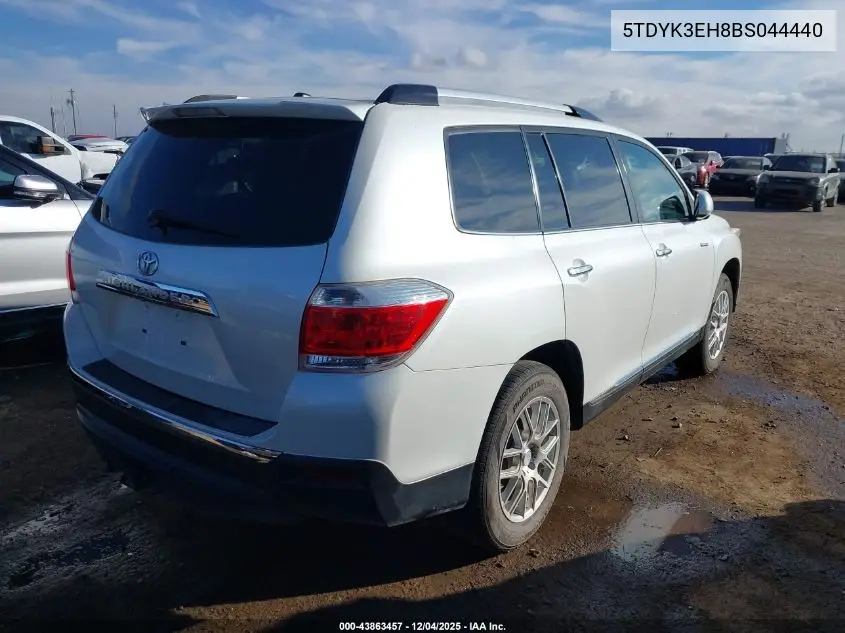 5TDYK3EH8BS044440 2011 Toyota Highlander Limited V6