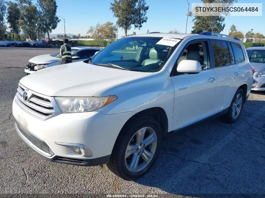 5TDYK3EH5CS064484 2012 Toyota Highlander Limited V6