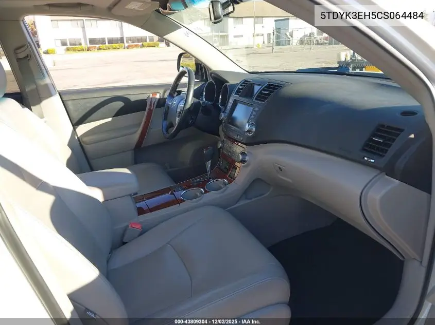 5TDYK3EH5CS064484 2012 Toyota Highlander Limited V6
