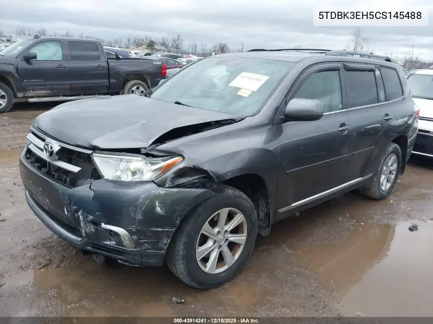 5TDBK3EH5CS145488 2012 Toyota Highlander Se V6