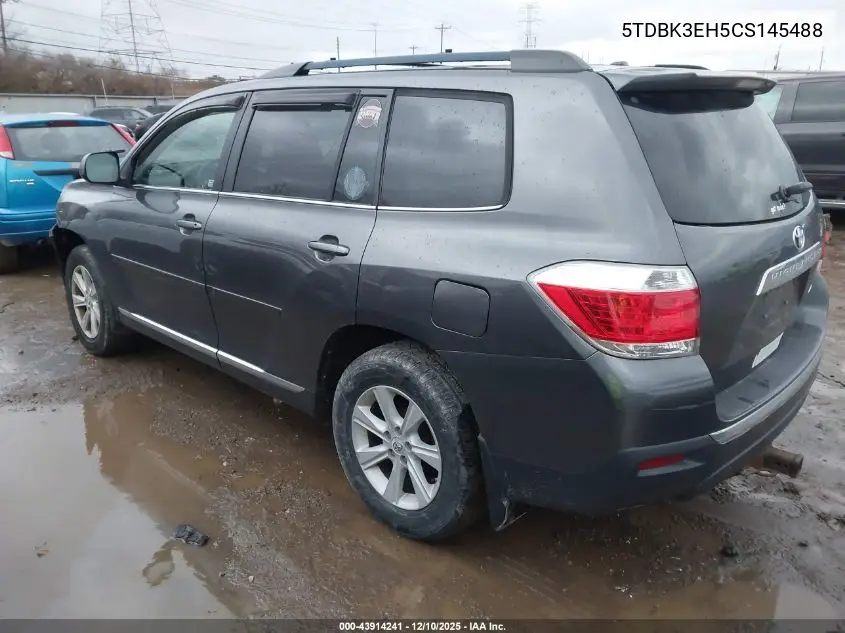 5TDBK3EH5CS145488 2012 Toyota Highlander Se V6