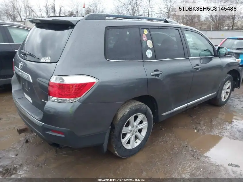 5TDBK3EH5CS145488 2012 Toyota Highlander Se V6