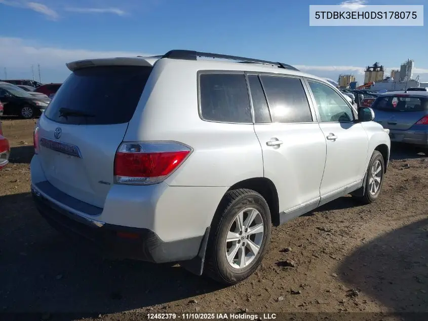 5TDBK3EH0DS178075 2013 Toyota Highlander Plus/Se