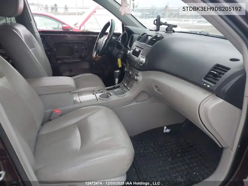 5TDBK3EH9DS205192 2013 Toyota Highlander