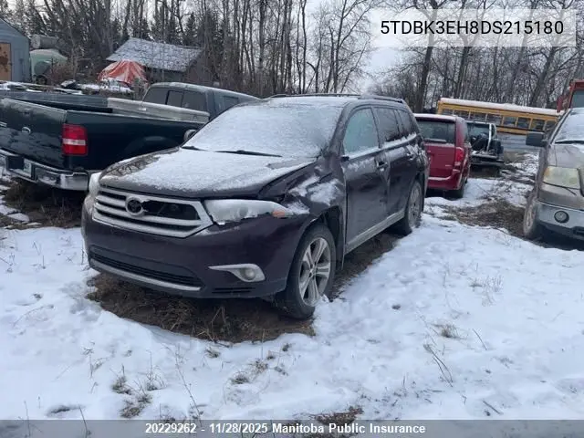 5TDBK3EH8DS215180 2013 Toyota Highlander V6