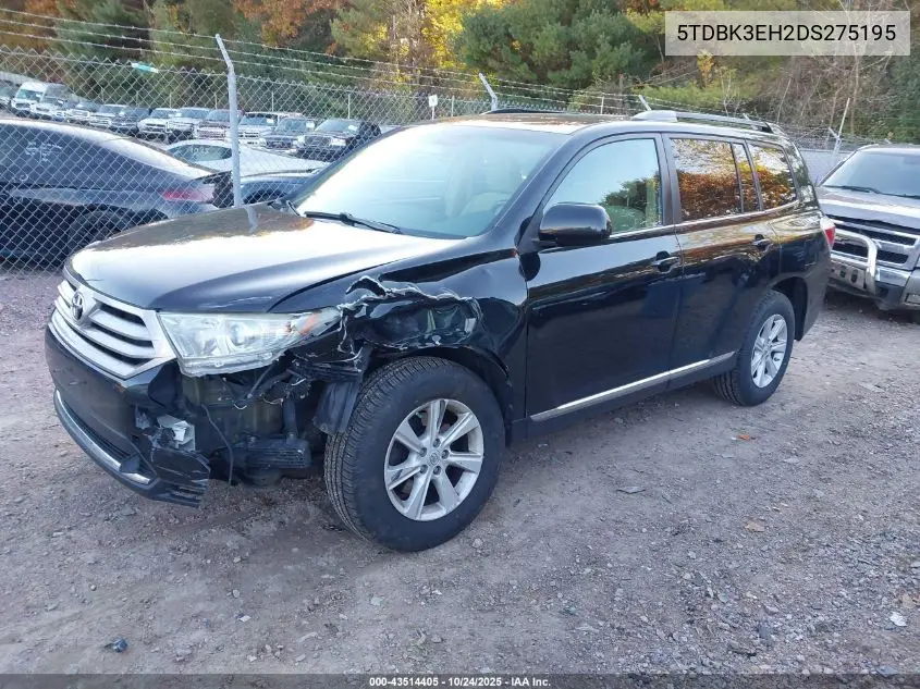 5TDBK3EH2DS275195 2013 Toyota Highlander Base Plus V6