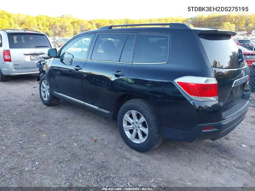 5TDBK3EH2DS275195 2013 Toyota Highlander Base Plus V6