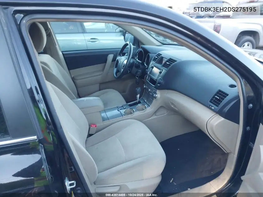 5TDBK3EH2DS275195 2013 Toyota Highlander Base Plus V6
