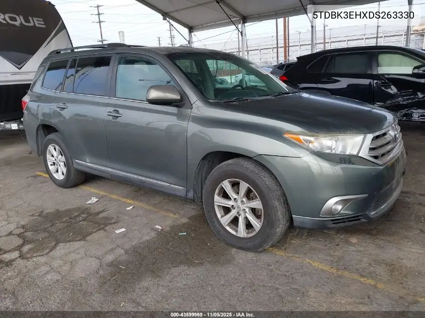 5TDBK3EHXDS263330 2013 Toyota Highlander Se V6