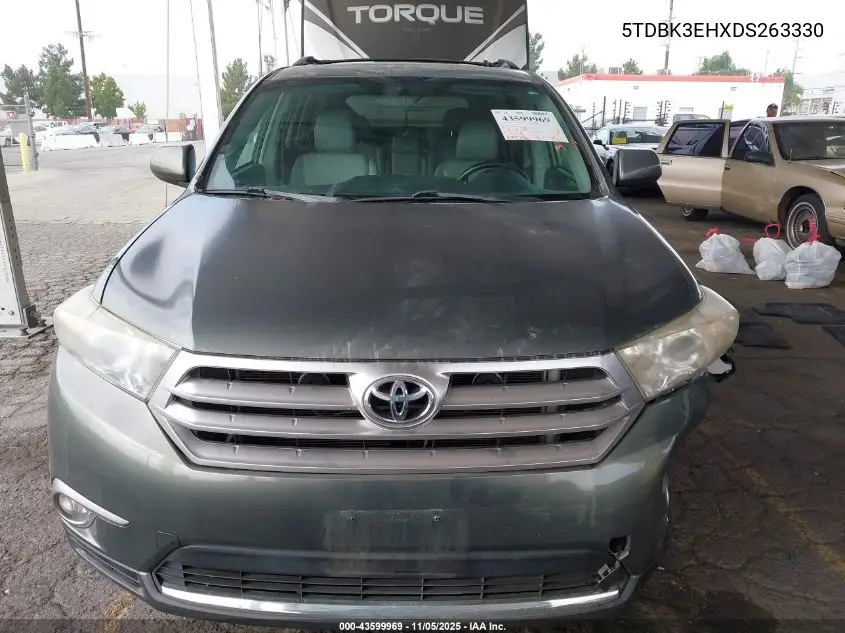 5TDBK3EHXDS263330 2013 Toyota Highlander Se V6