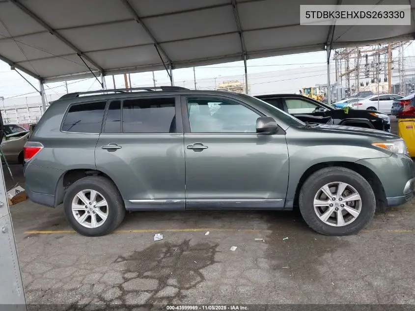 5TDBK3EHXDS263330 2013 Toyota Highlander Se V6