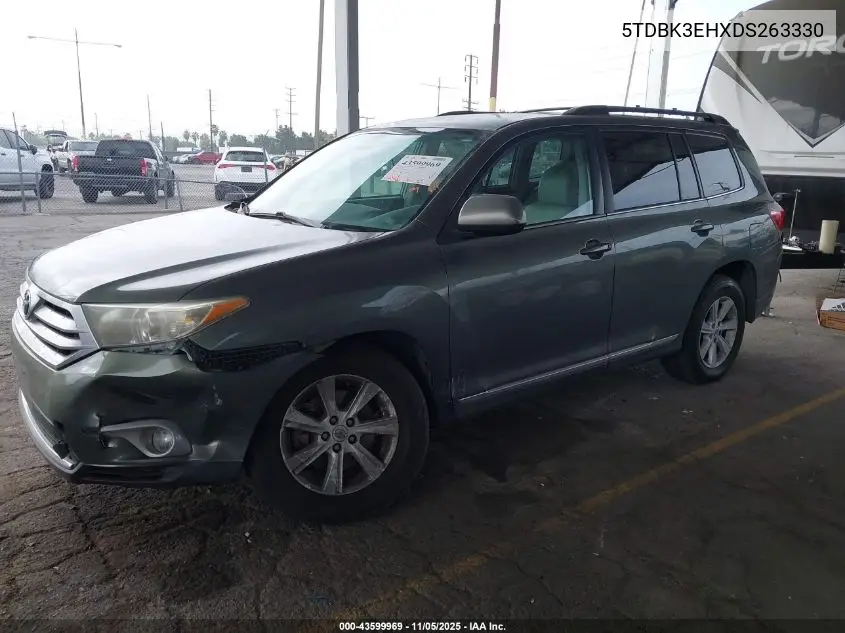 5TDBK3EHXDS263330 2013 Toyota Highlander Se V6