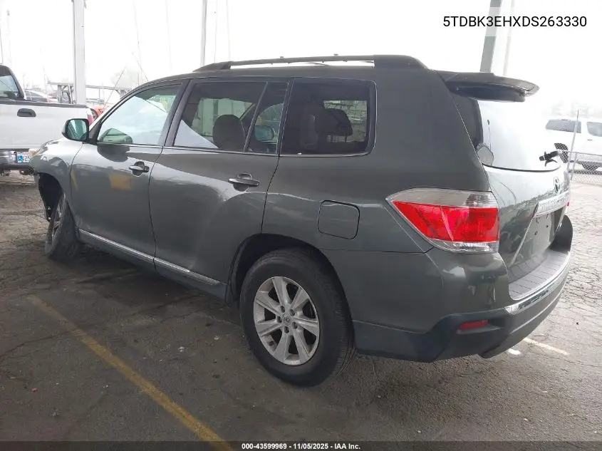 5TDBK3EHXDS263330 2013 Toyota Highlander Se V6