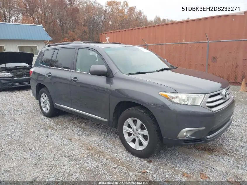 5TDBK3EH2DS233271 2013 Toyota Highlander Se V6