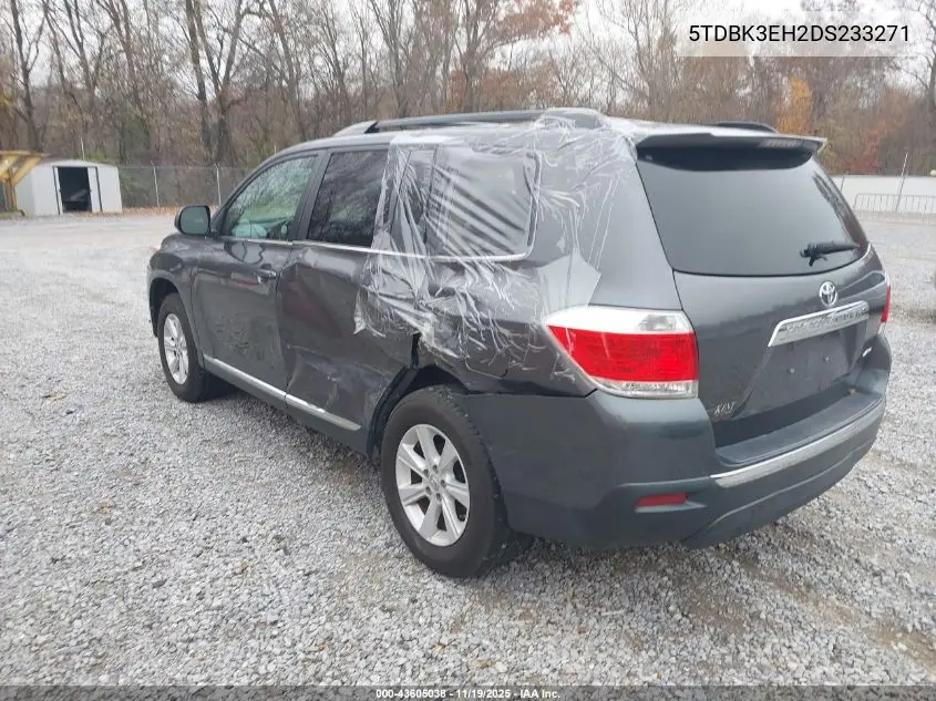5TDBK3EH2DS233271 2013 Toyota Highlander Se V6