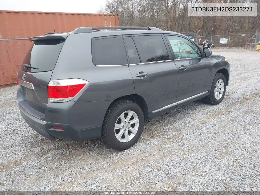 5TDBK3EH2DS233271 2013 Toyota Highlander Se V6