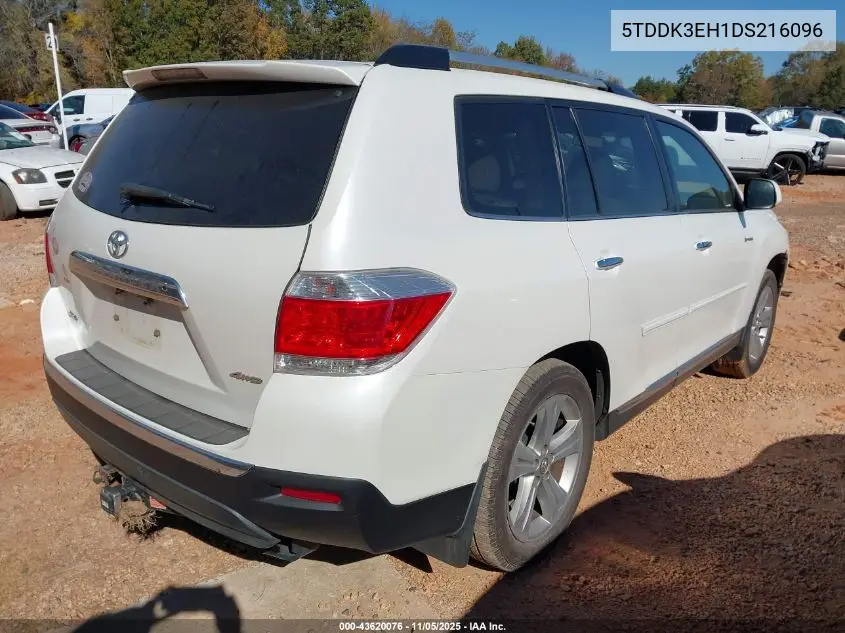 5TDDK3EH1DS216096 2013 Toyota Highlander Limited V6