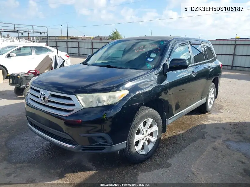 5TDZK3EH5DS106187 2013 Toyota Highlander Base V6