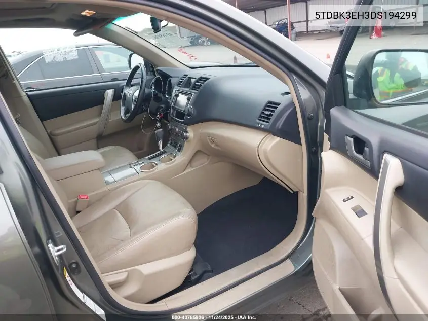 5TDBK3EH3DS194299 2013 Toyota Highlander Se V6