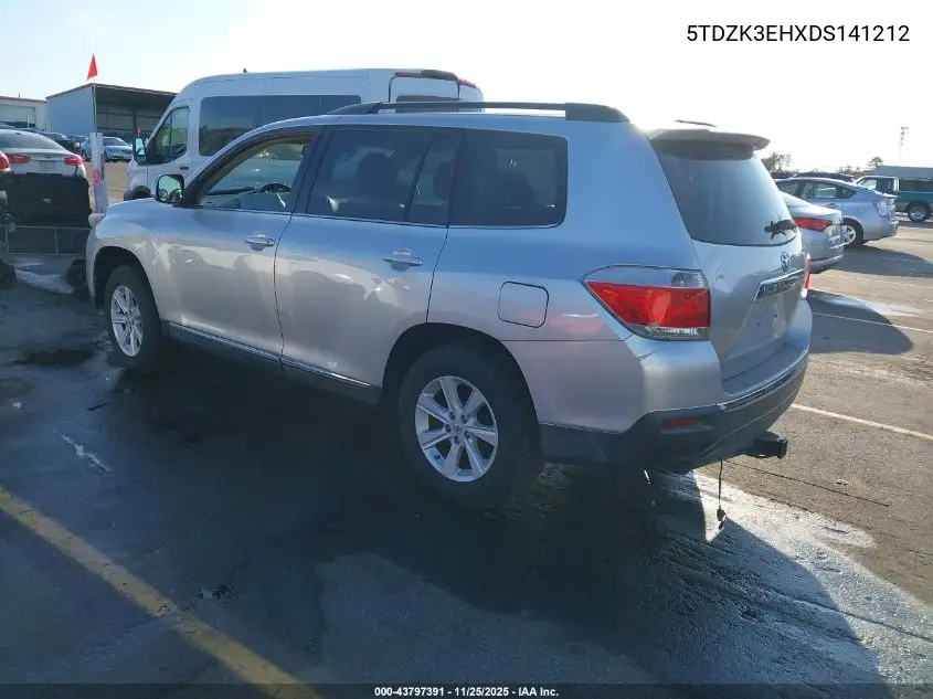 5TDZK3EHXDS141212 2013 Toyota Highlander Se V6