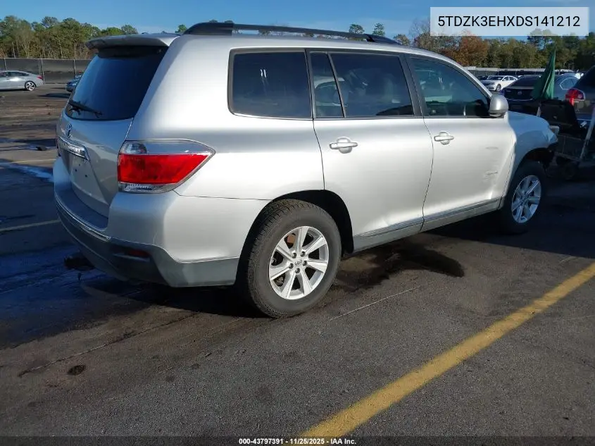 5TDZK3EHXDS141212 2013 Toyota Highlander Se V6