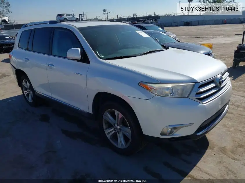 5TDYK3EH1DS110443 2013 Toyota Highlander Limited V6