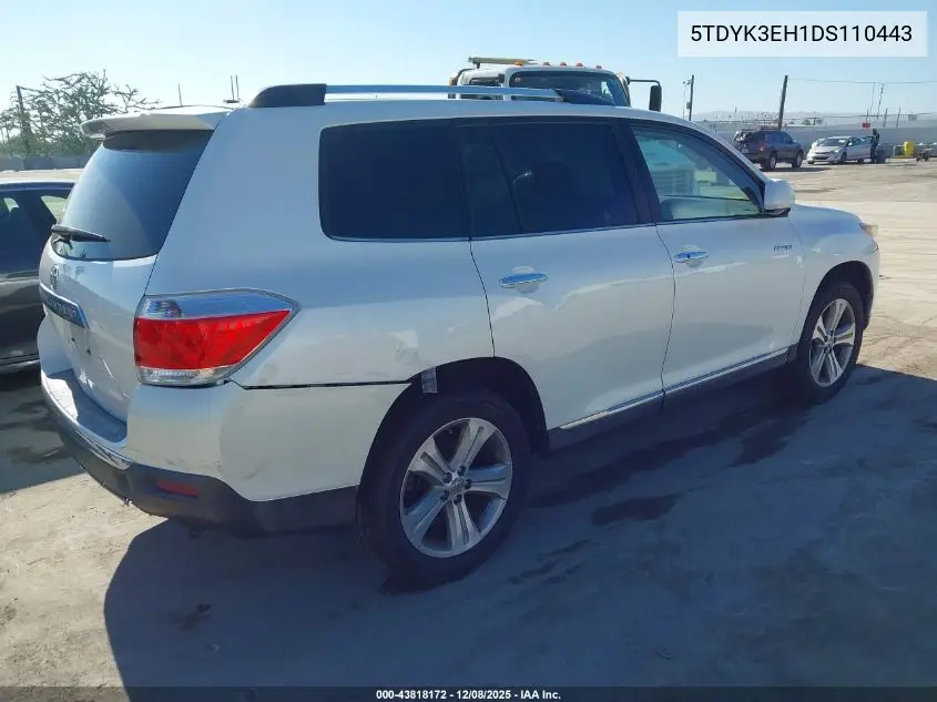 5TDYK3EH1DS110443 2013 Toyota Highlander Limited V6